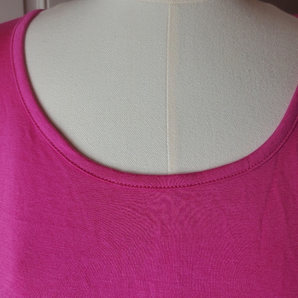 NWT INC International Concepts Intimates Pink Tee Size Large Divine Berry - Picture 7 of 12